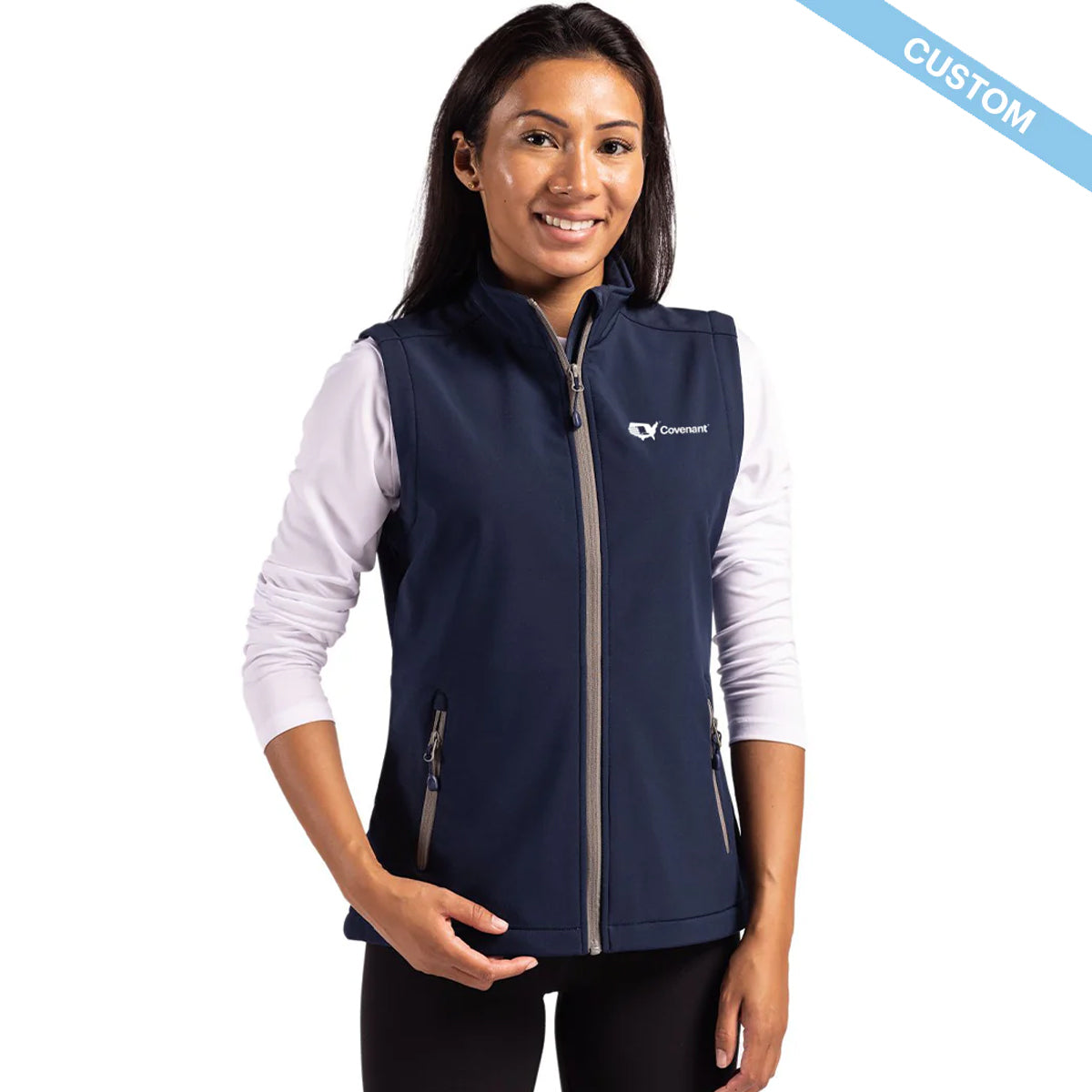 Covenant Clique Tempo Stretch Full Zip Womens Softshell Vest