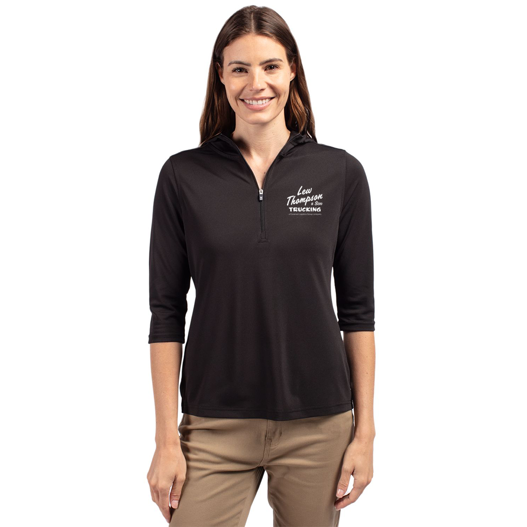 Lew Thompson & Son Cutter & Buck Virtue Eco Pique Recycled Half Zip Pullover Womens Hoodie