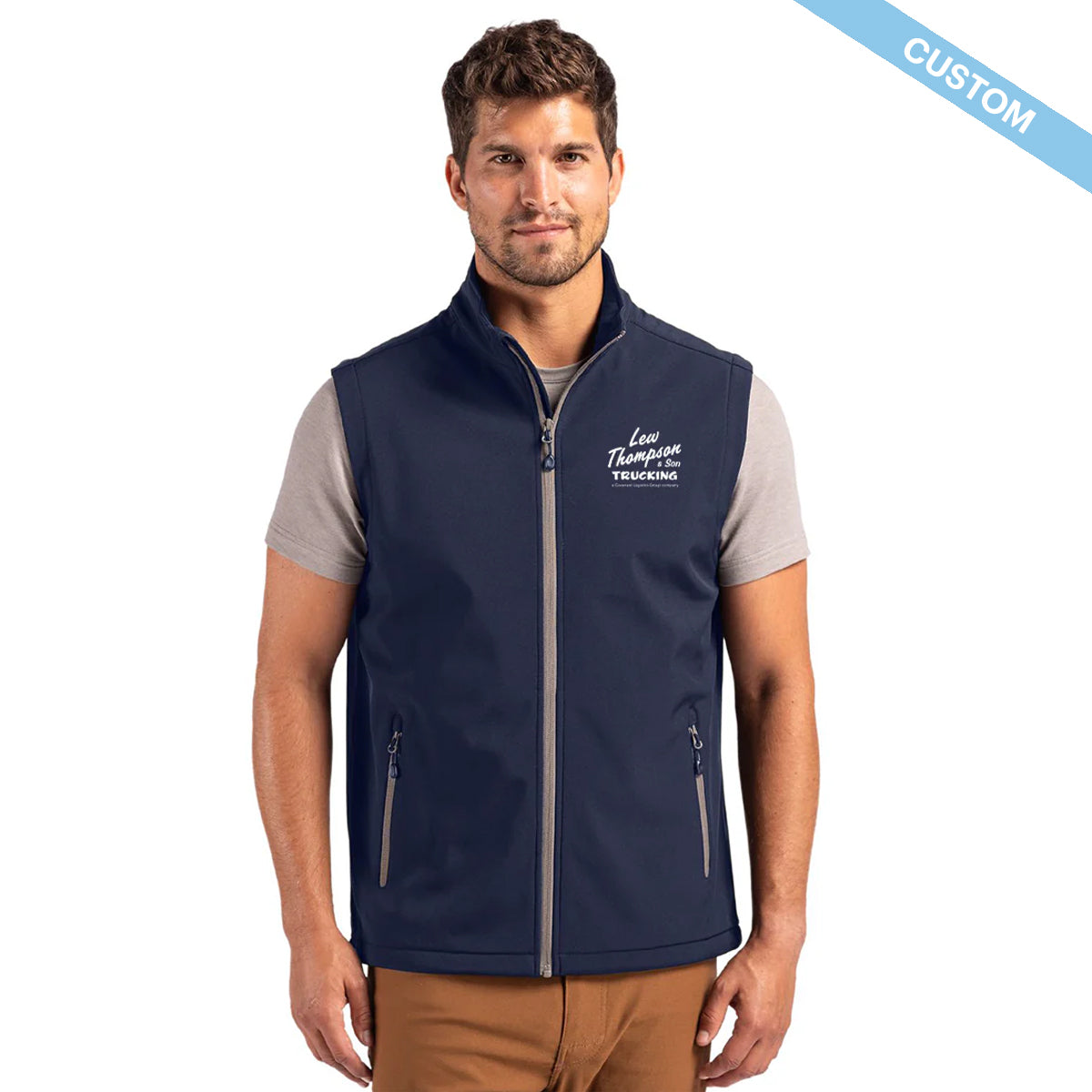 Lew Thompson & Son Clique Tempo Stretch Full Zip Mens Softshell Vest