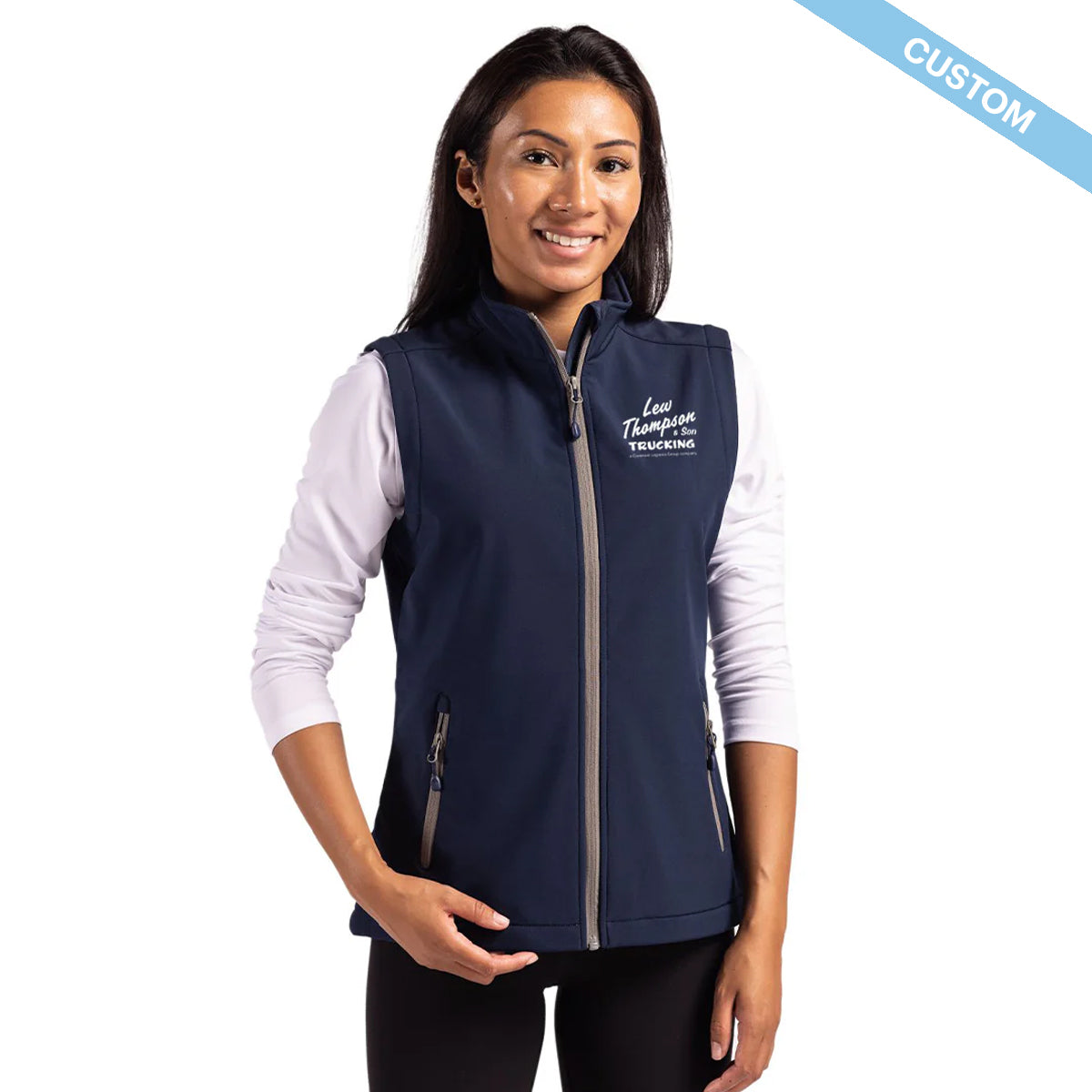 Lew Thompson & Son Clique Tempo Stretch Full Zip Womens Softshell Vest