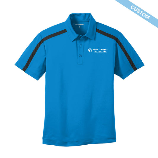 Sims Transport Services Performance Colorblock Stripe Polo