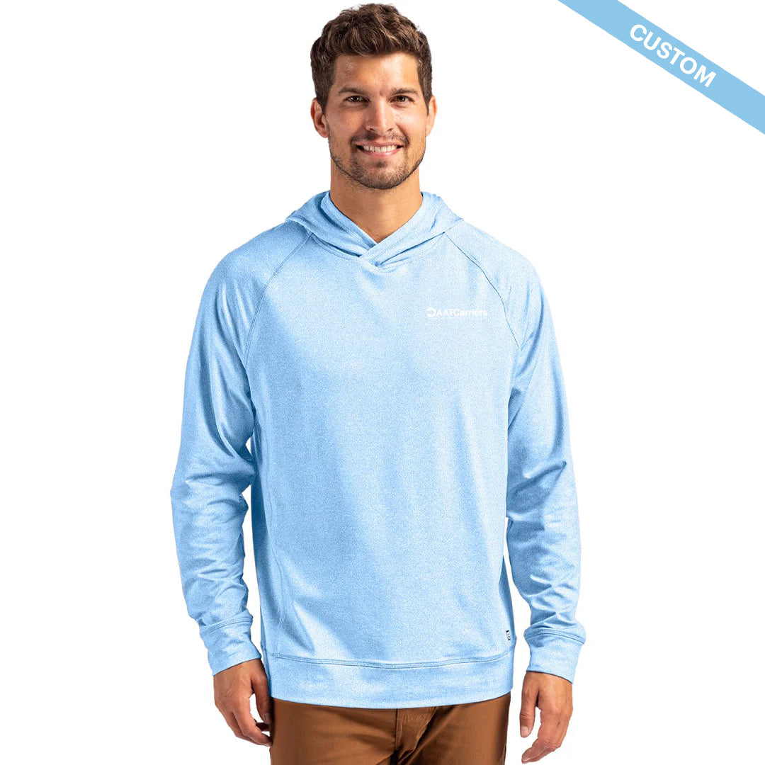 AAT Cariers Cutter & Buck Adapt Knit Recycled Mens Heathered Hooded Pullover