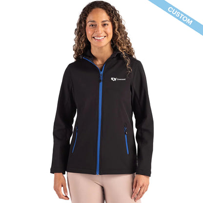 Covenant Clique Tempo Recycled Stretch Softshell Womens Hooded Jacket