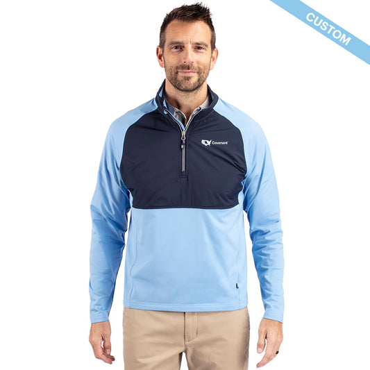 Covenant Cutter & Buck Adapt Eco Knit Hybrid Recycled Mens Quarter Zip