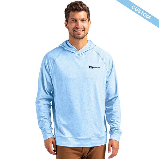 Covenant Cutter & Buck Adapt Knit Recycled Mens Heathered Hooded Pullover