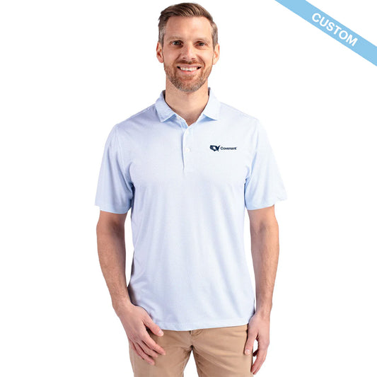 Covenant Cutter & Buck Pike Eco Symmetry Print Stretch Recycled Mens Polo