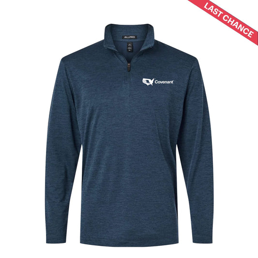 Covenant Men's Pro-Lock Performance Melange Quarter-Zip Pullover - Navy