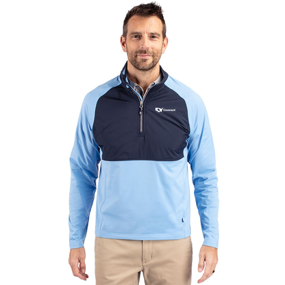 Covenant Cutter & Buck Adapt Eco Knit Hybrid Recycled Mens Quarter Zip