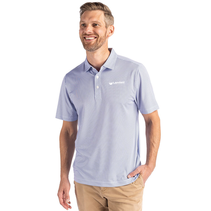 Landair Cutter & Buck Pike Eco Symmetry Print Stretch Recycled Mens Polo