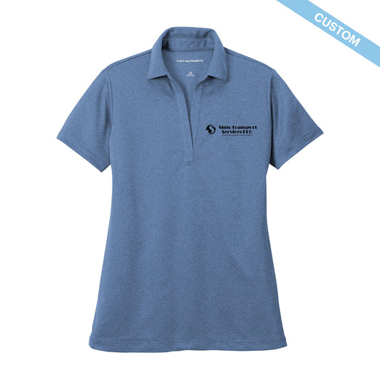 Sims Transport Services LLC Ladies Heathered Silk Touch Performance Polo