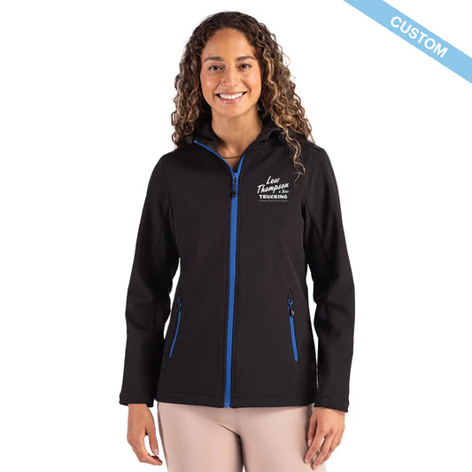 Lew Thompson & Son Clique Tempo Recycled Stretch Softshell Womens Hooded Jacket