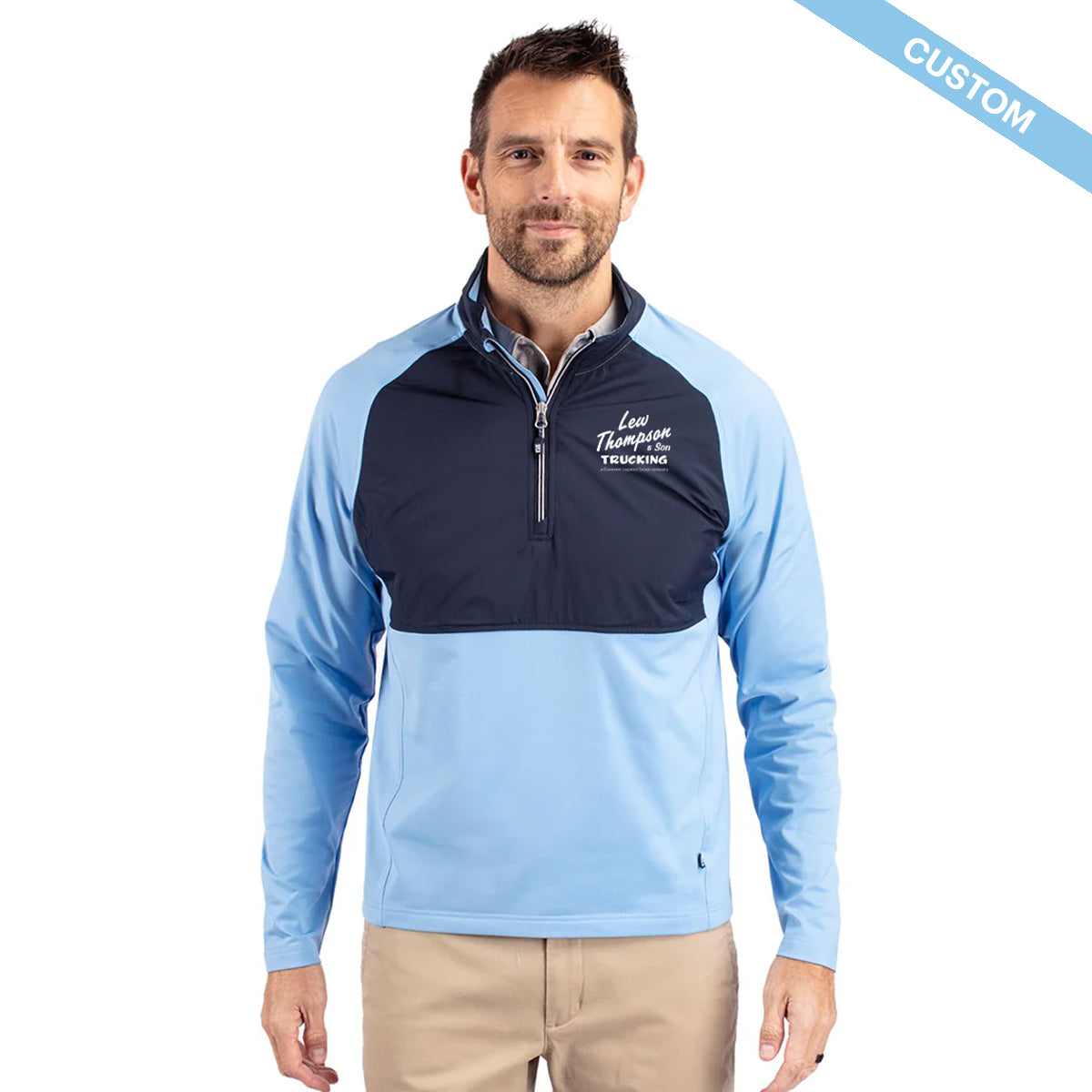 Lew Thompson & Son Cutter & Buck Adapt Eco Knit Hybrid Recycled Mens Quarter Zip