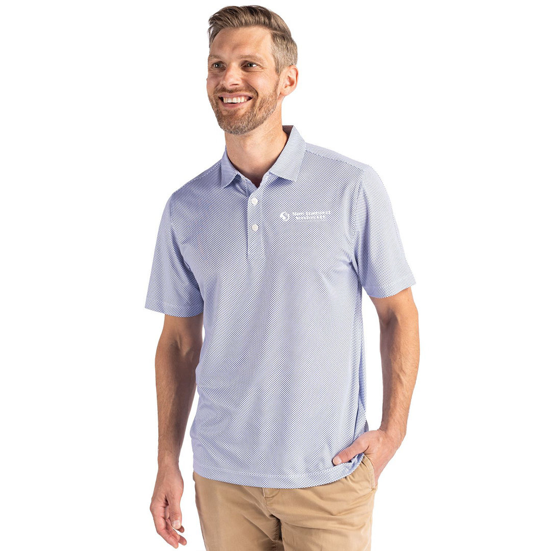 Sims Transport Services LLC Cutter & Buck Pike Eco Symmetry Print Stretch Recycled Mens Polo
