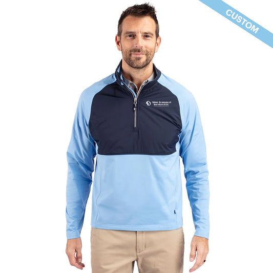 Sims Transport Services LLC Cutter & Buck Adapt Eco Knit Hybrid Recycled Mens Quarter Zip