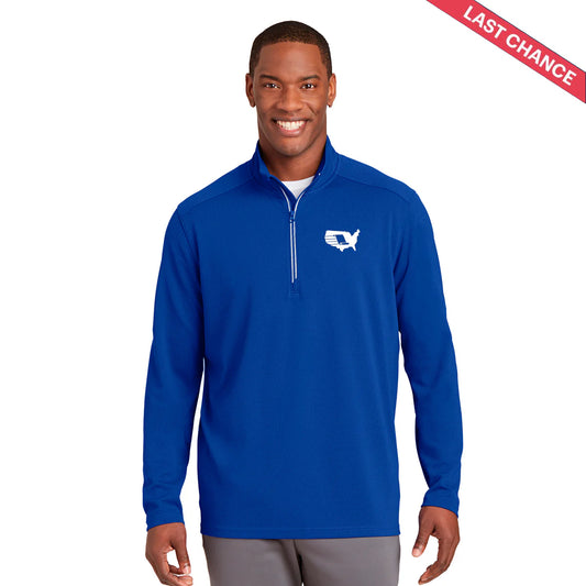Sport-Tek Sport-Wick Textured 1/4-Zip Pullover - True Royal