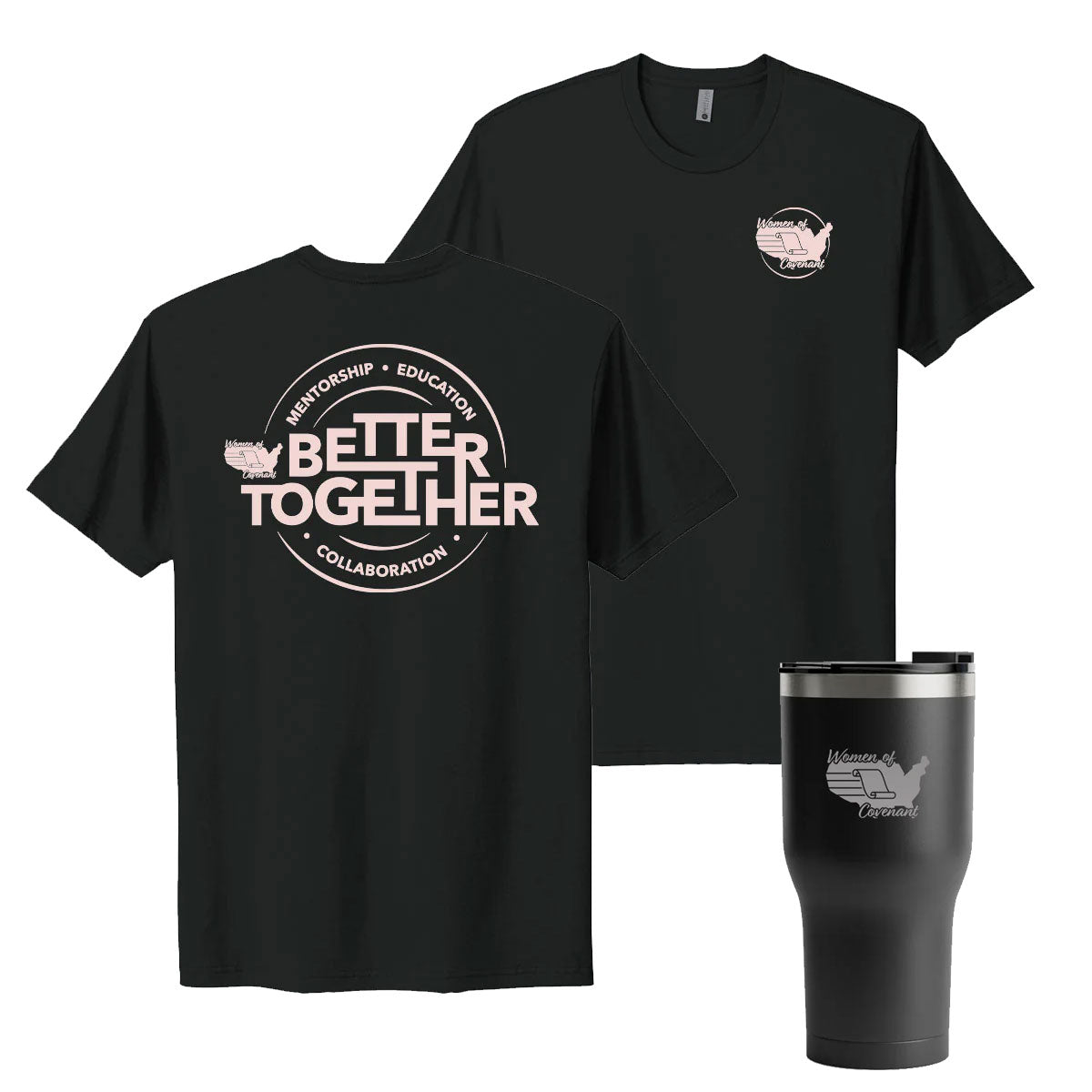 Women of Covenant Better Together Cotton T-Shirt & RTIC 30oz Tumbler Bundle