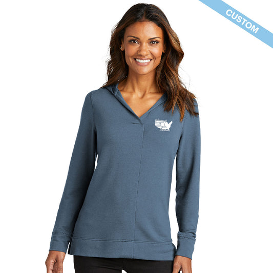 Ladies Hooded Microterry Pullover