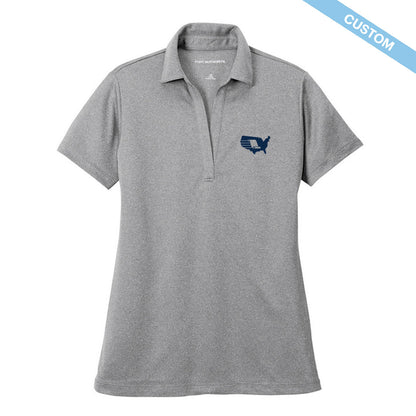 Covenant  Ladies Heathered Silk Touch Performance Polo